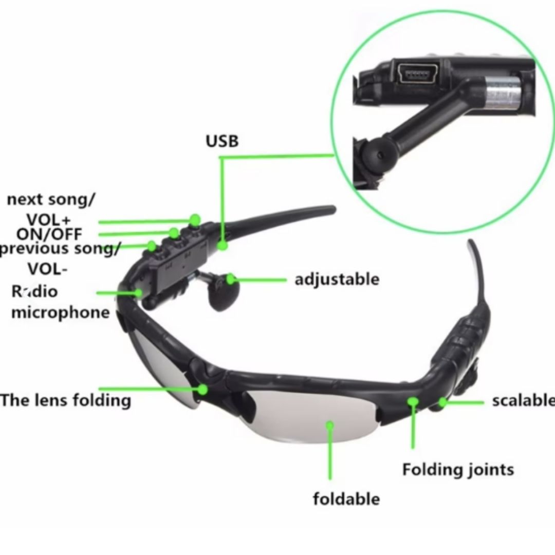 Lentes Con Audifonos Bluetooth