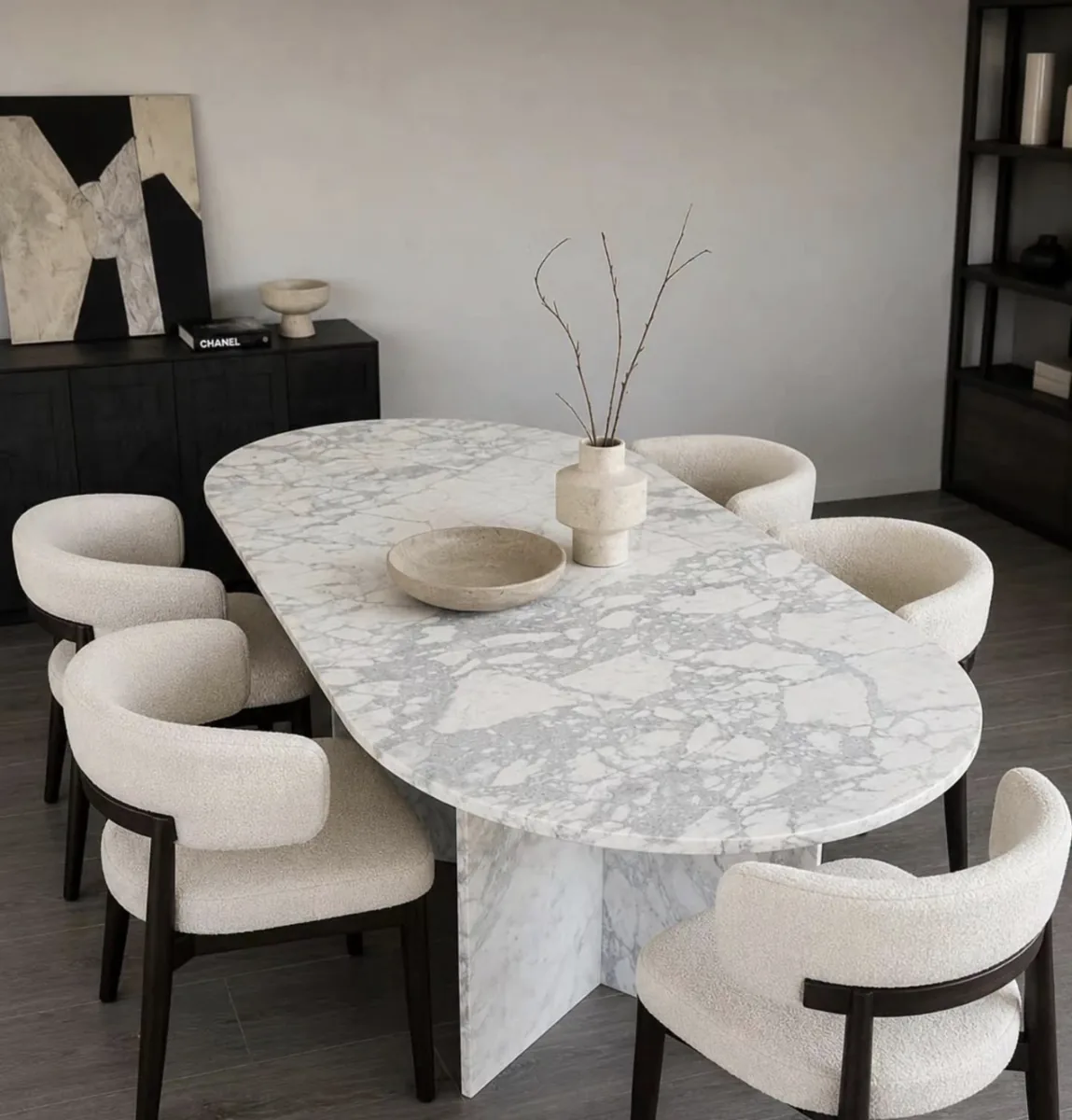 Table en marbre chez un client